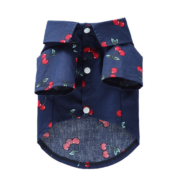 Casual Breathable Thin Pet Puppy Clothes Spring and Summer Fruit Style Twisted Button Shirt Pet Clothing - Image 6