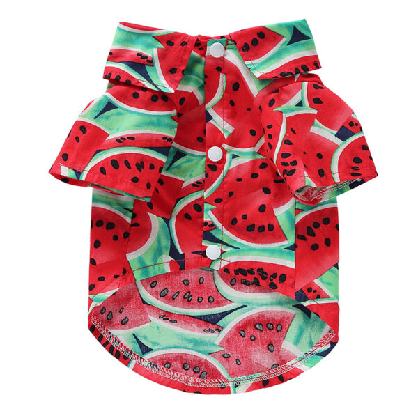 Casual Breathable Thin Pet Puppy Clothes Spring and Summer Fruit Style Twisted Button Shirt Pet Clothing - Image 7