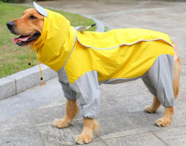 Large Dog Raincoat Reflective Waterproof Dog Clothes Outdoor Rain Coat Jacket Camo Big Dog Rain Raincape Pet Poncho - Image 5