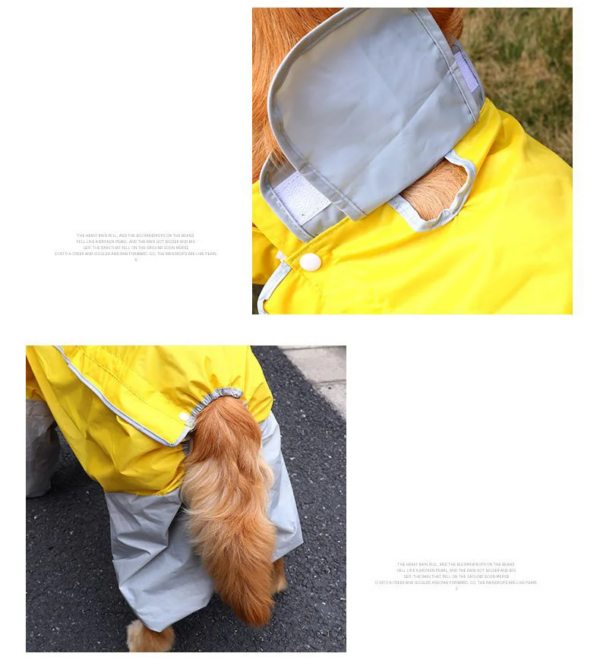Large Dog Raincoat Reflective Waterproof Dog Clothes Outdoor Rain Coat Jacket Camo Big Dog Rain Raincape Pet Poncho - Image 4